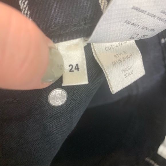 NWT Reformation Perry Jean Short High Waist Black and White Striped Size 24 - Picture 10 of 11